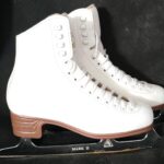 White Jackson Excel Ice Skates Size 4C with Mark II Blade