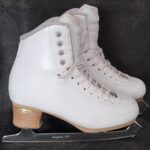 White Jackson Freestyle Ice Skates with Aspire Blades, Good Condition