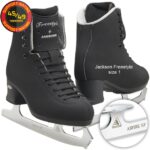 Black Jackson Freestyle ice skates with Aspire Blades size 1