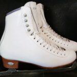 White size 6-1/2 Riedell Diamond Skates with Capri Blades