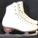 White Diamond size 3 Riedell Diamond ice skates with Capri Blade