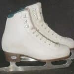 White Riedell Emerald size 3-1/2 with Luna blade