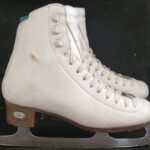 White Riedell Emerald size 4-1/2 with Luna Blade